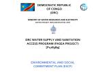 Environmental and Social Commitment Plan (ESCP) of the Program for DRC Water Supply and Sanitation Access Program (PASEA Project)