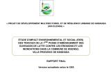 Page de garde de l’ÉIES des travaux de la 1ère phase d’aménagement des ouvrages de lutte contre les érosions et les inondations dans la commune de Kisenso, ville-Province de Kinshasa