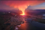 Islande : des maisons en feu à Grindavik à cause d’une éruption volcanique