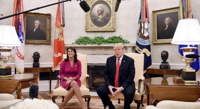 Nikki Haley, la voix de Trump à l’Onu, démissionne Nikki Haley, la voix de Trump à l’Onu, démissionne