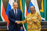 Le diplomate russe Sergueï Lavrov en visite en Afrique du Sud