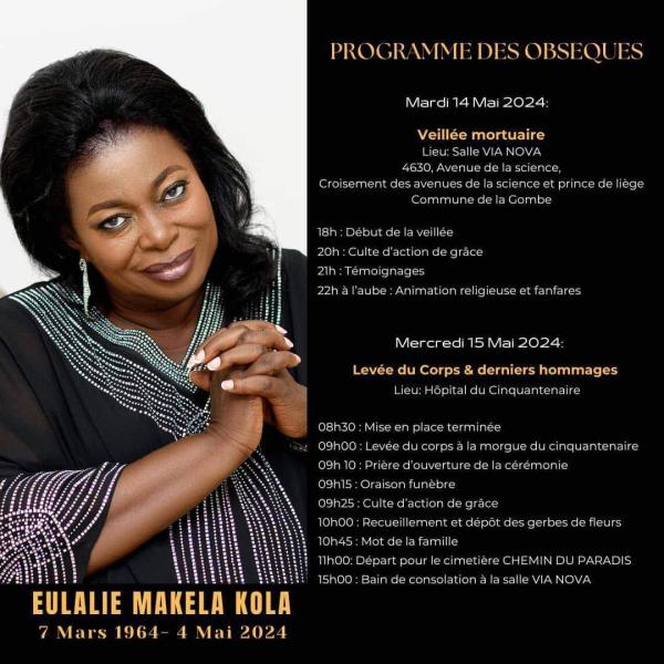 OBSEQUES DE MADAME EULALIE MAKELA KOLA 