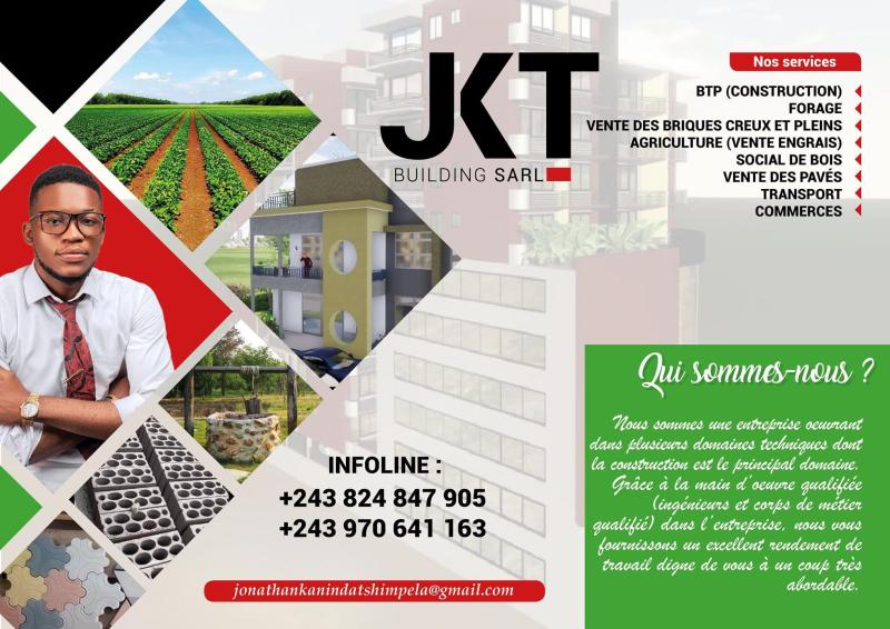 NOUS VOUS PROPOSONS NOS SERVICES  KINSHASA ET PARTOUT DANS LE MONDE