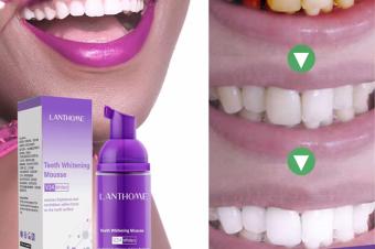 Mousse de blanchiment des dents correcteur de couleur limine efficacement la Plaque jaune les taches de fume nettoyage dentaire haleine frache