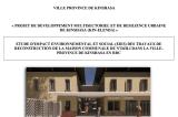 Page de garde du rapport final de l’EIES des travaux de reconstruction de la maison communale de N’djili dans la ville-province de Kinshasa en RDC