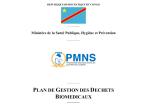 Plan de Gestion des déchets Biomédicaux (PGDBM)